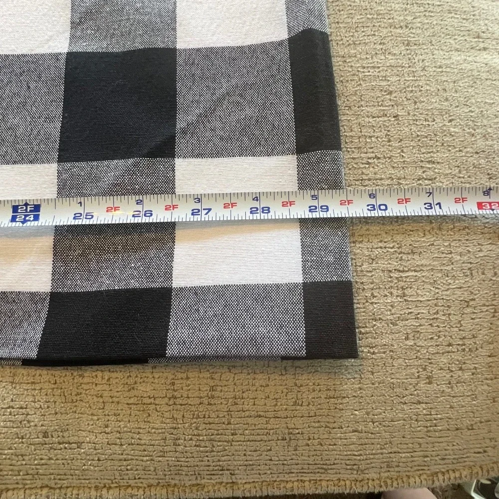 Black and White Buffalo Plaid Tablecloth Checkered Farmhouse‎ Decor 58 x 84